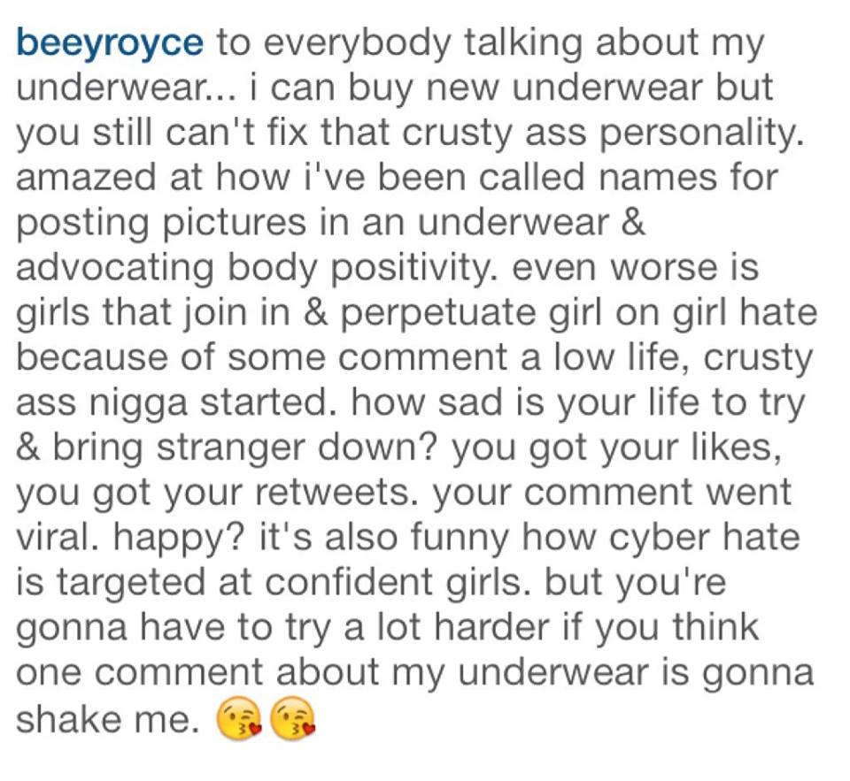 beeyroyce, HOLAA, body positive, black woman